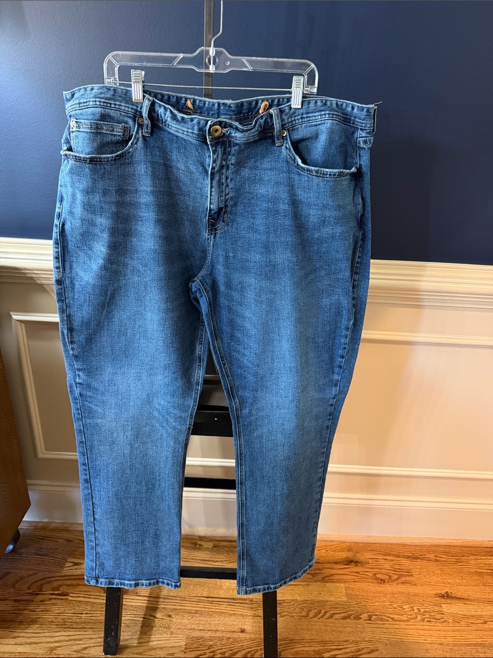Rock and Roll Denim Relaxed Fit Men's Denim Jeans - Blue 44x32